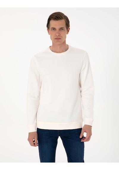 Pierre Cardin Erkek Ekru Sweatshirt 50314978-vr019 Ekru