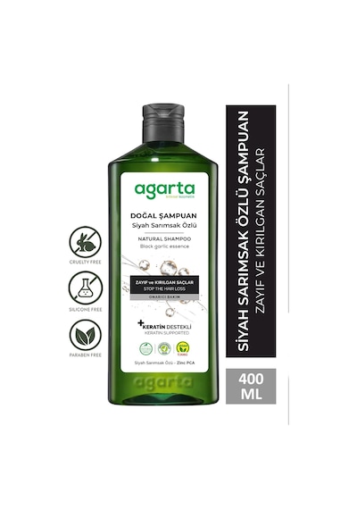 Agarta Saç Dökülmesine Karşı Siyah Sarımsaklı Şampuan 400 ML