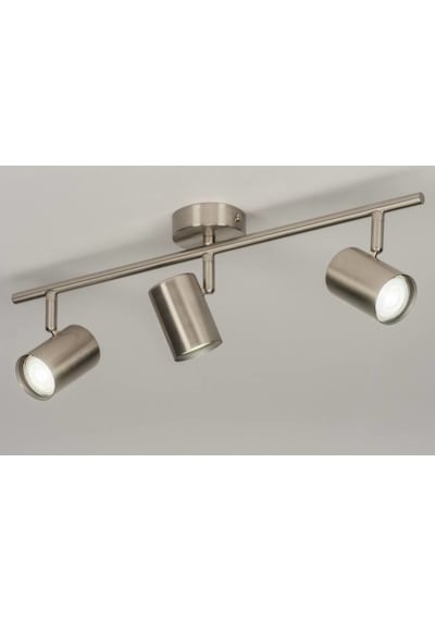 Rsylight Retro Metal İnox 3 Lü 180 Derece Hareketli Led Spot Avize Beyaz Ampullü Inox