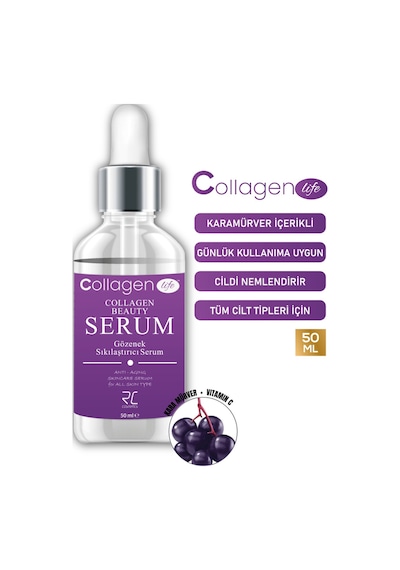 Collagen Gözenek Sıkılaştırıcı Karamürver İçerikli C Vitamini Kolajen Cilt Serumu 50 ML