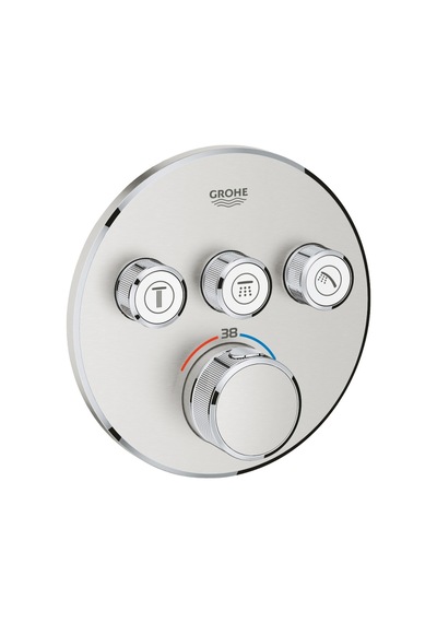 Grohe Grohtherm Smartcontrol Üç Valfli Akış Kontrollü Ankastre Termostatik Duş Bataryası - 29121Dc0
