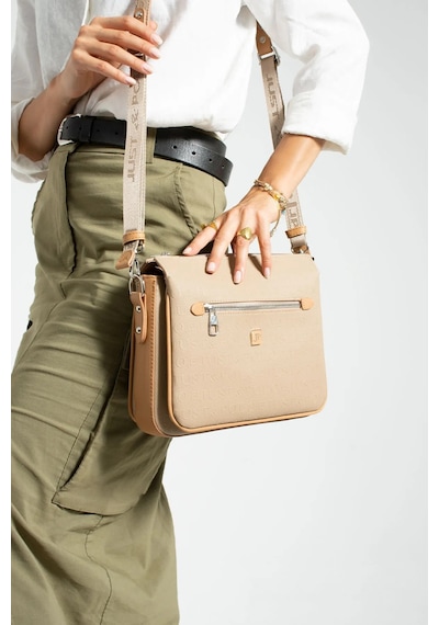 Just Polo Kadın Orijinal Baskılı Omuz Çantası Bej