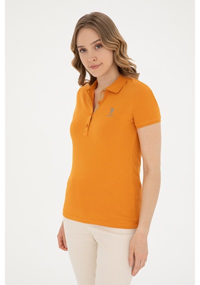 U.S. Polo Assn. Kadın Saks Basic Polo Yaka Tişört 50280060-vr045 168386