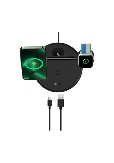 Swan 3 İn 1 20w Wireless Şarj Özellikli Stant-siyah Çok Renkli