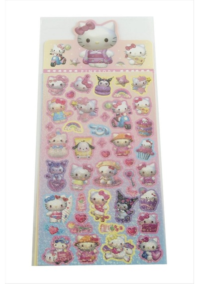 Küçük - 812 - Kedi Sticker - Novapazr - - Pembe