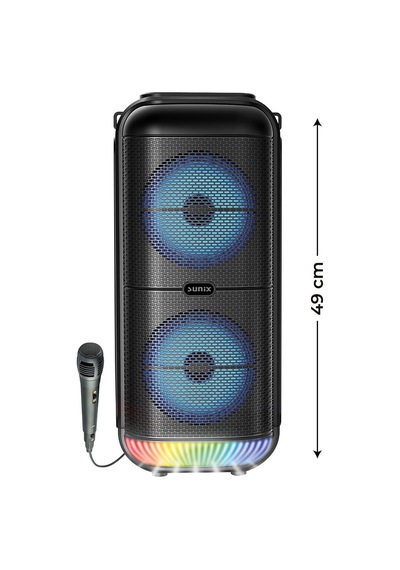 1800 Mah 6,5x2 Mikrofonlu Led Işıklı Bluetooth Hoparlör Bts-95