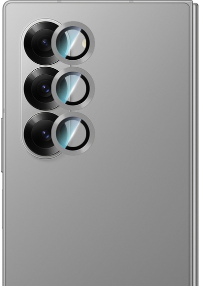 Galaxy Z Fold 6 Uyumlu Caseworld Alloy Serisi Oleofobik Anti Reflective Kamera Lens Koruyucu Gümüş