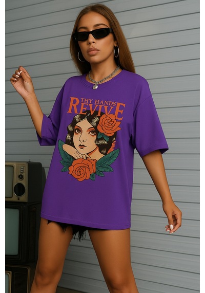 Sepette 6 Ve Üzeri Alımlarda 1 Tişört Hediyedir - Unisex Mane Baskılı Tshirt Mor Sepette 6 Ve Üzeri Alımlarda 1 Tişört Hediyedir - Unisex Mane Baskılı Tshirt Mor