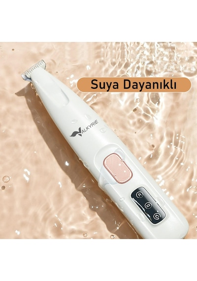 Valkyrie Kedi Köpek Pati Tüy Kesme Makinesi Şarjlı Sessiz Led Işıklı Hassas Bölge Traş Cihazı Seramik Bıçaklı