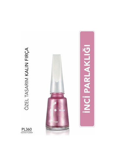 Flormar Sedefli Parlak Oje (MOR) - Pearly Nail Enamel - Pl360 Fuchsia Flower - 8682536035460