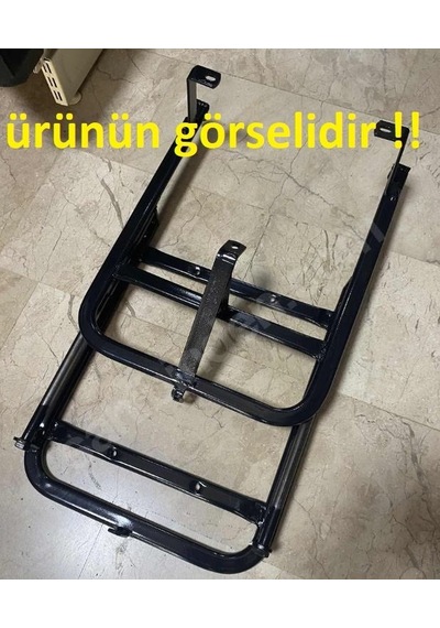 Moto Gusto Santa 125 Kızaklı Kurye Çanta Demiri Ergoline Sürgülü Pizzacı Paket Demiri Arasmto Siyah