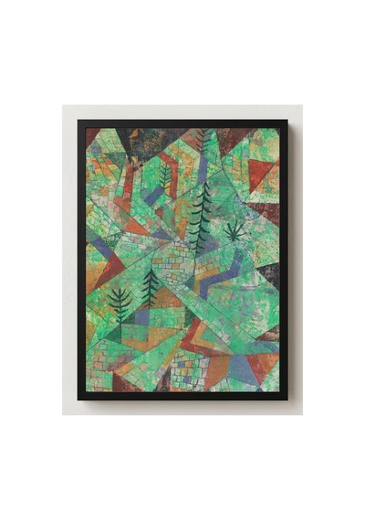 Modern Sanat Klee Orman Yapısı Çerçevesiz Poster 21x30 Cm A4 Tablo Modern Sanat Ekspresyonizm