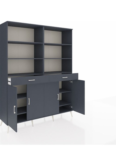 Hyperion Gardrop 10 Raflı 2 Çekmeceli 4 Kapaklı 176x44x221 Antrasit-antrasit Antrasit Hyperion Gardrop 10 Raflı 2 Çekmeceli 4 Kapaklı 176x44x221 Antrasit-antrasit Antrasit