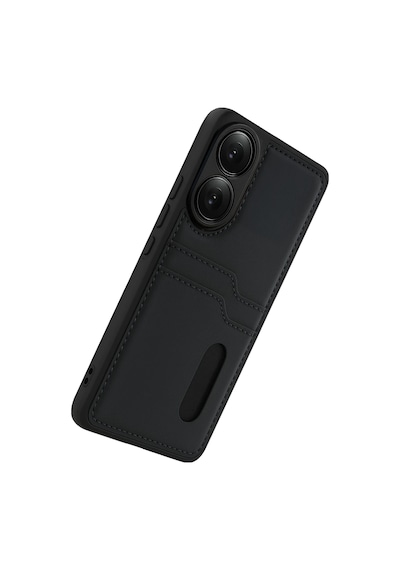 Newface - 706 - Oppo A38 Sara Kartvizitli Deri Kılıf - Kmrsfres - - Siyah Sıyah