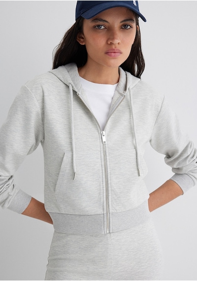 Mavi - Kapüşonlu Gri İnterlok Sweatshirt 1s10424-88467 Gri