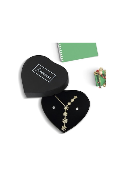 Forentina Sarı Kar Tanesi Kolye Küpe Set  Ps1594
