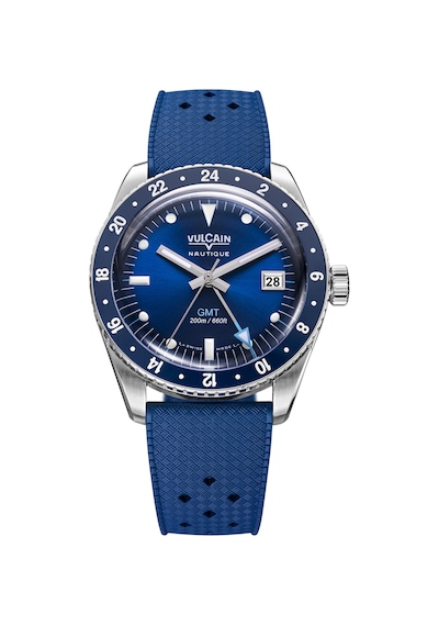 Vulcain Skindiver Nautique Gmt Blue Bar200 Otomatik Erkek Kol Saati Metalik
