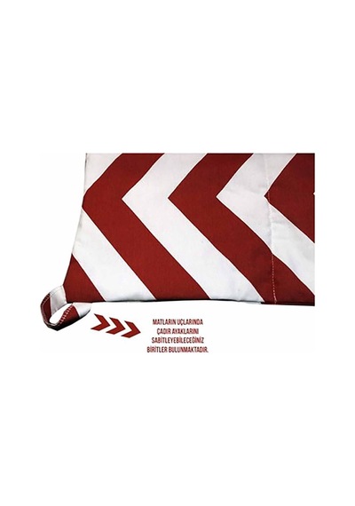 Kiddy's Teepee Mat - Kırmızı Zigzag
