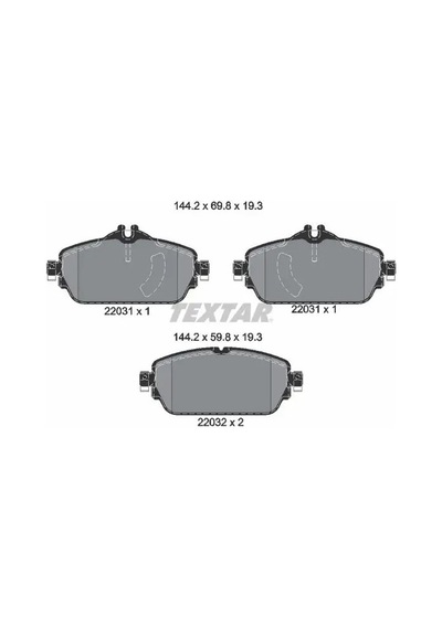 Mercedes A200 W176 On Fren Balatasi 2012-2018 Textar 2203101