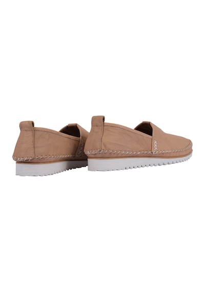 Napa Shoes Nefes Alan Hakiki Deri Rahat Taban Kadın Casual Ayakkabı Napa-108 Bej