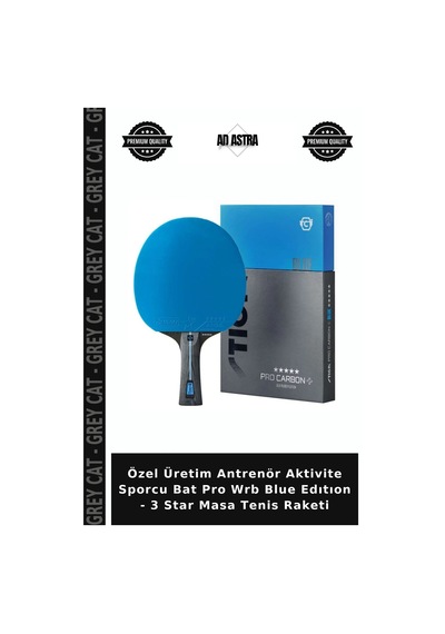 Özel Üretim Antrenör Aktivite Sporcu Bat Pro Wrb Blue Edıtıon - 3 Star Masa Tenis Raketi