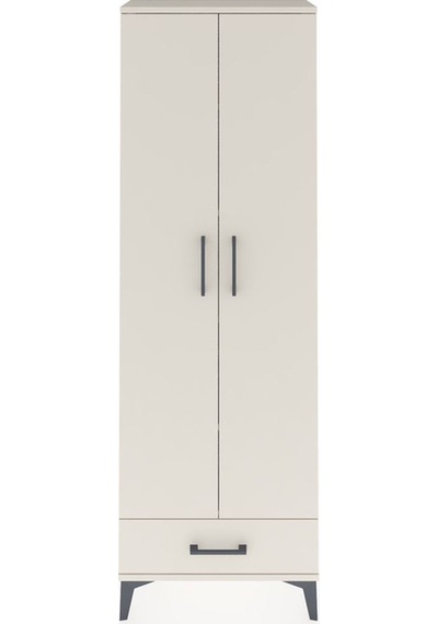 Arges Dolap 5 Raflı Tek Çekmeceli 2 Kapaklı 60x30x182 Aytaşı-... Aytaşı