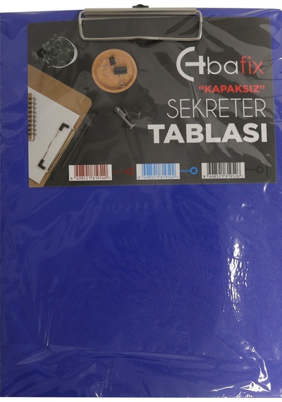 Bafix Kapaksız Sekreterlik Plastik A4 Mavi Çok Renkli