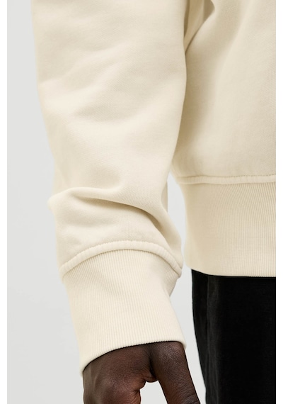 Jack & Jones Jjedover Prınt Sweat Crew Beyaz Erkek Sweatshirt 000000000102352988 Beyaz