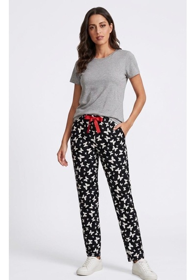 Lady Queen Kadın Viskon Pijama Altı Yumuşak Dokulu Kumaş Siyah