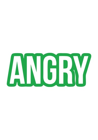 Angry Araba Sticker 17x17 Cm Yeşil