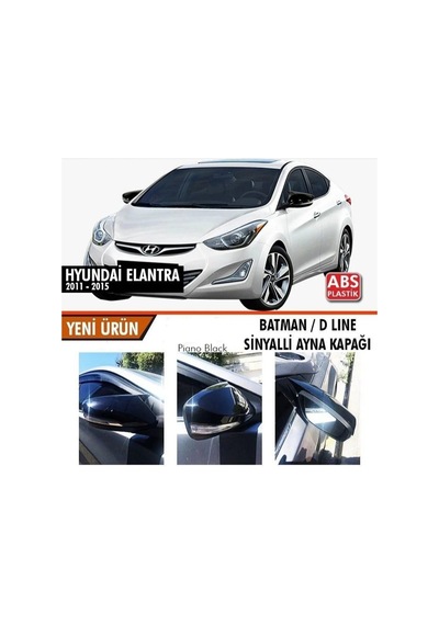 Hyundai Elantra (2011 - 2015) Batman Ayna Kapağı (parlak Siyah) (si