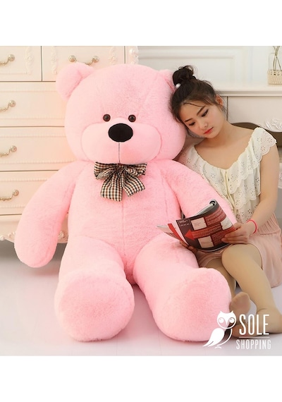 Sevgiliye Özel Hediye - 140 Cm Papyonlu Peluş Ayıcık... Beyaz