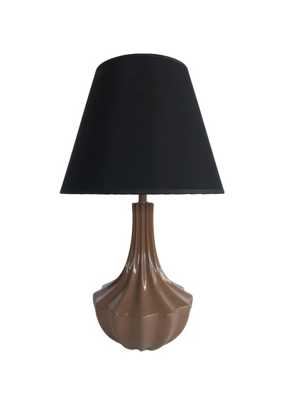 Gale Koyu Pudra Polyester Abajur Kahverengi