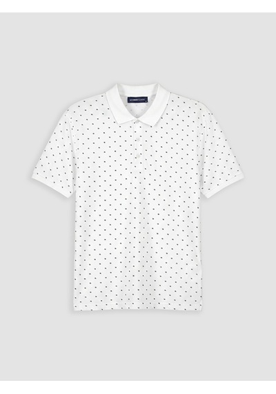 Lcwaıkıkı Classic Beyaz Polo Yaka Desenli Erkek Tişört