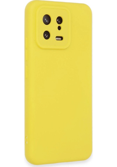Muratech Newface Xiaomi Mi 13 Kılıf Nano İçi Kadife Silikon - Sarı