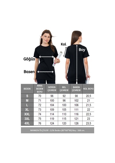 Penyebizden Soft Viskon Uzun Tunik-siyah