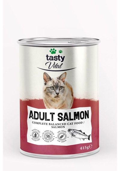 Somonlu Yetişkin Kedi Konservesi Pate Ve Yumuşak Formda 415 Gr