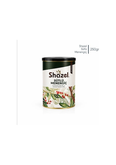 Shazel Sütlü Menengiç Kahvesi 250 Gr Teneke X 12 Adet Öğütülmüş