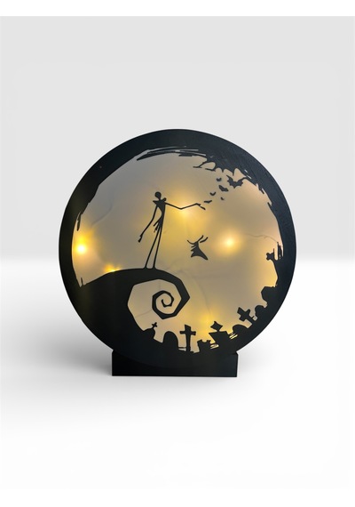 Jack Skellington Işık Kutusu Siyah