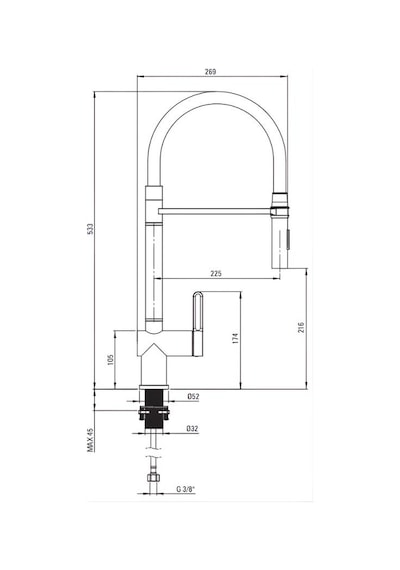 Deante Magnetic Titanyum Esnek Başlıklı Mutfak Bataryası Çok Renkli