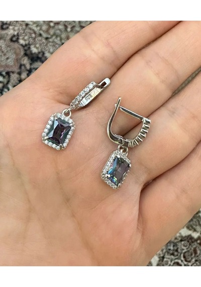 Allahverdi Türkmen Mistik Topaz Gümüş Küpe