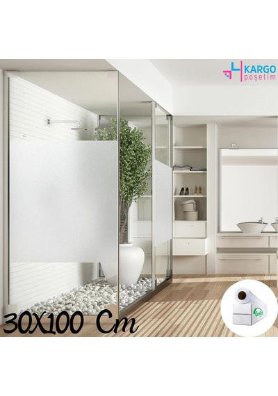 30 Cm X 1 Metre Cam Kumlama, Ofis, Duşakabin Ve Balkon Camı Kaplama Folyosu