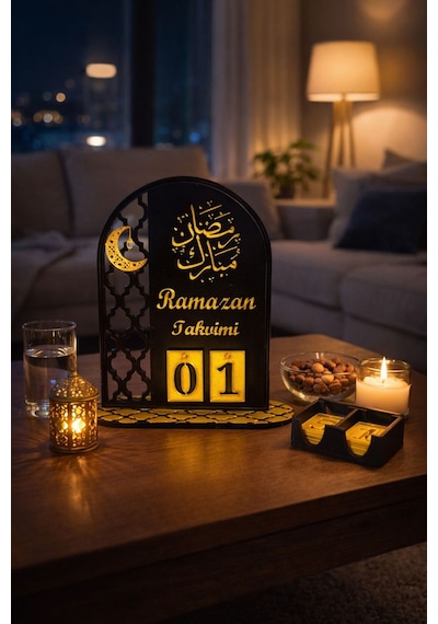Ramazan Takvimi Dekoratif Masaüstü Ev Dekorasyonu Hediye Alternatifi Dekoratif Obje