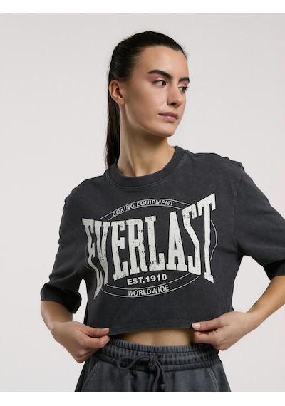 Everlast Authentic Boxing Wmn Antrasit Kadın Crop Tişört Antrasit