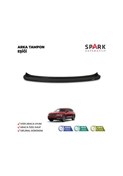 Volkswagen Tiguan 2016- Yılı Ve Sonrası Uyumlu Arka Tampon Eşiği Parlak Siyah