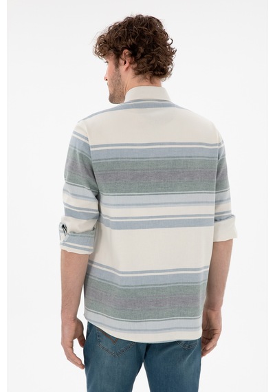 U.s. Polo Assn. Erkek Koyu Mavi Gömlek Desenli 50291804-vr032 Koyu Mavi