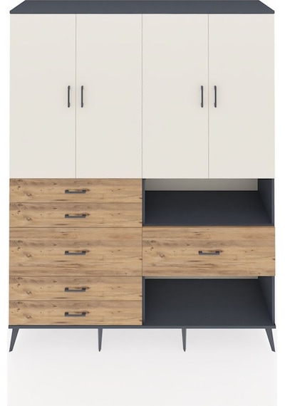 Hyperion Gardrop 7 Raflı 6 Çekmeceli 4 Kapaklı 176x44x221 Antrasit-aytaşı/çam Aytaşı/çam Hyperion Gardrop 7 Raflı 6 Çekmeceli 4 Kapaklı 176x44x221 Antrasit-aytaşı/çam Aytaşı/çam