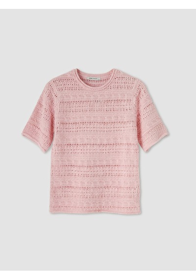 Lcw Everyday Pembe Bisiklet Yaka Ajurlu Kadın Triko Kazak