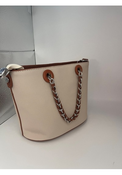 Just Polo Jp6054 Kadın El Ve Omuz Çantası Küçük Boy Ozt6054 Krem Taba Krem - Taba