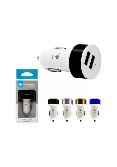 Platoon Pl-9110 Çift Usb Araç Çakmaklık Şarj 5V - 2.1A
